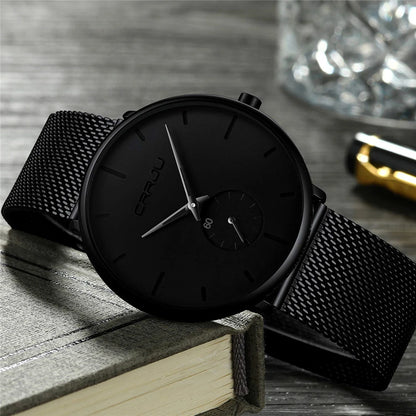 Ultra Thin Stainless steel Quartz Watches