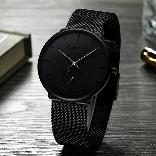 Ultra Thin Stainless steel Quartz Watches