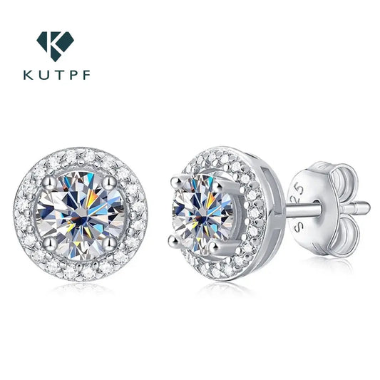 Moissanite Stud Earrings S925 Sterling Silver