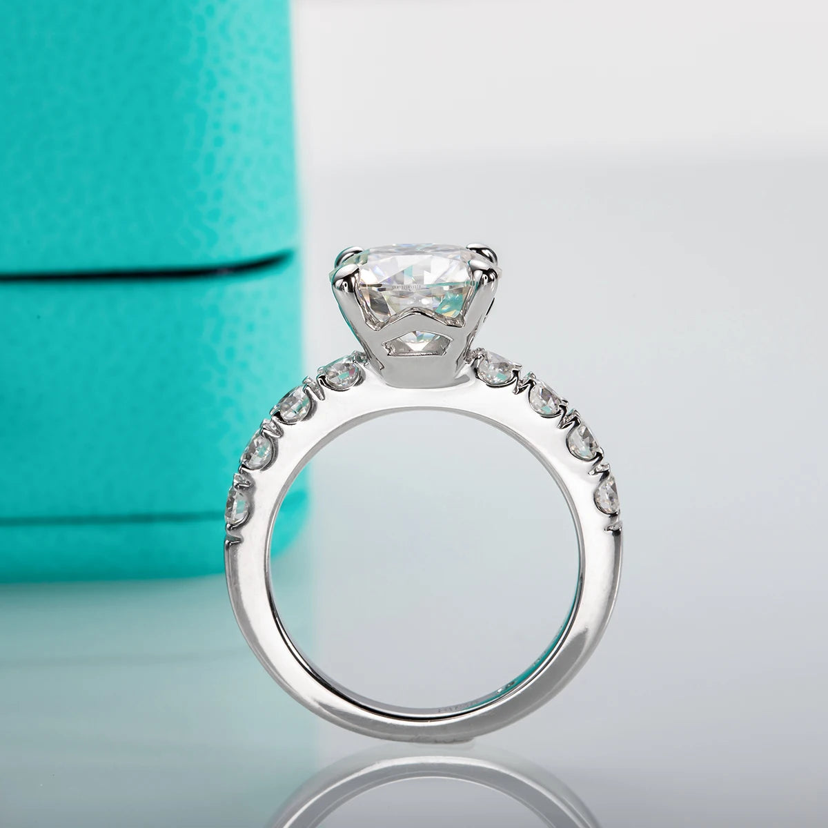 Moissanite Rings 925 Sterling Silver