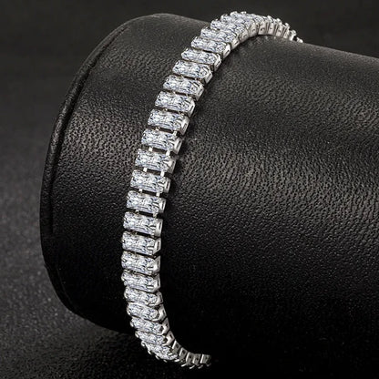 925 Sterling Silver Bracelet Elegant Zircon  18CM