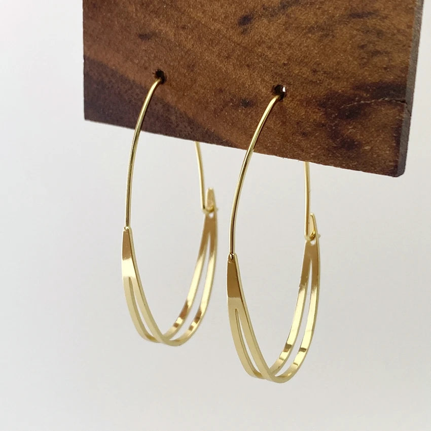 Stainless Steel Large Hoop Earrings