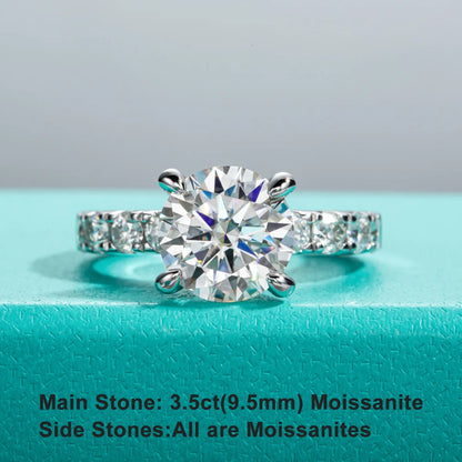 Moissanite Rings 925 Sterling Silver