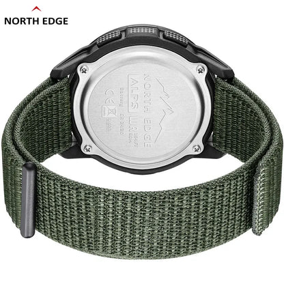 NORTH EDGE ALPS Men's Digital Carbon fiber Watch  Super Light  Waterproof 50M