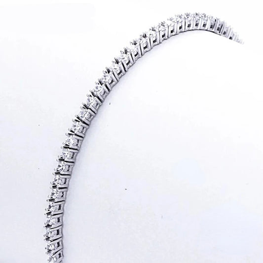 925 Silver Bracelet 2mm Zirconia