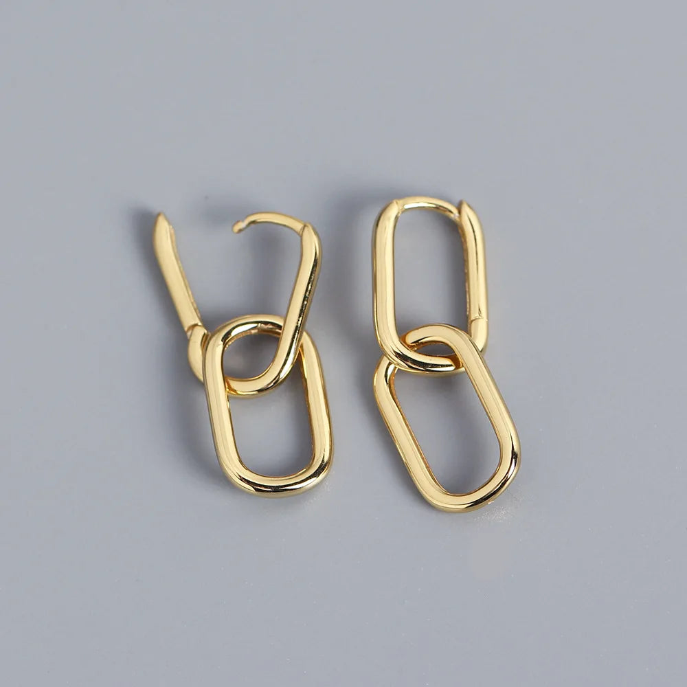 Small and delicate gold and silver earrings