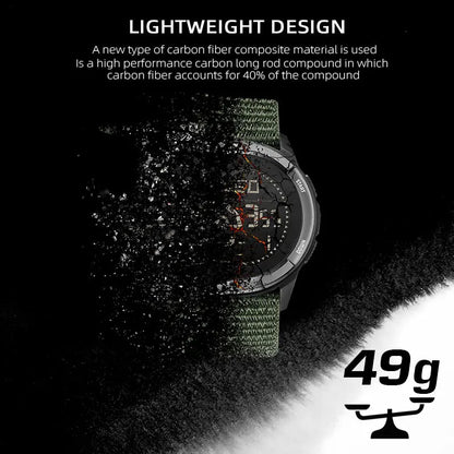 NORTH EDGE ALPS Men's Digital Carbon fiber Watch  Super Light  Waterproof 50M