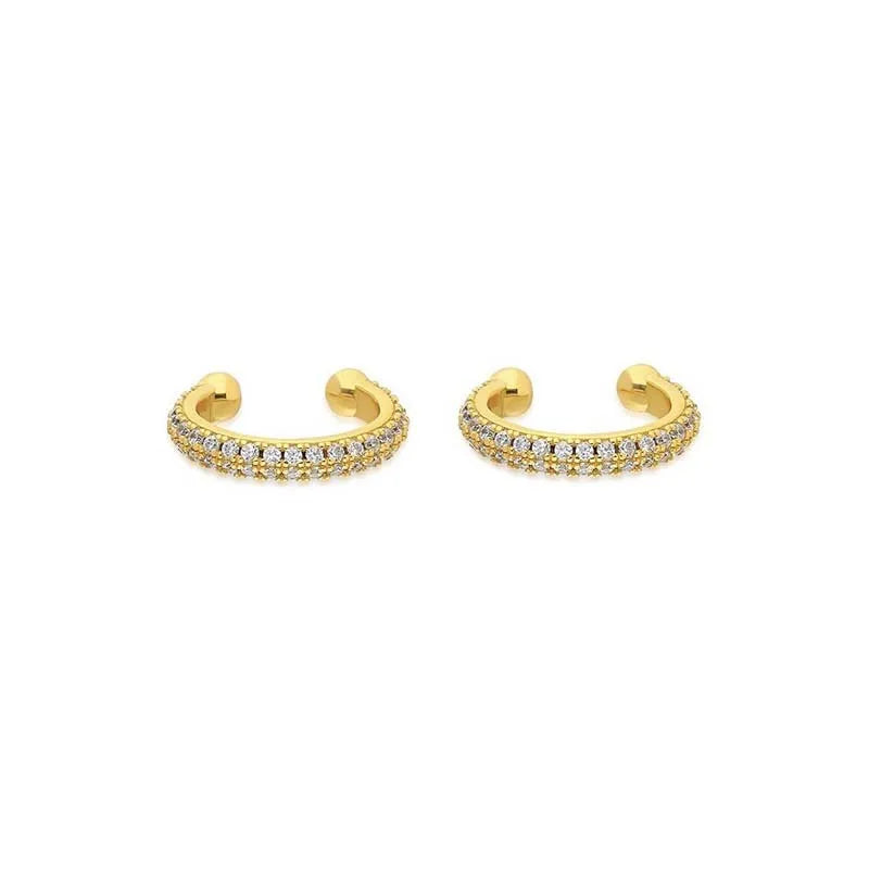 Small and delicate gold and silver earrings