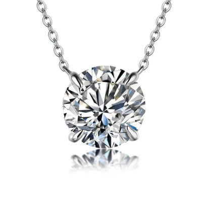 Necklace  Pendant 925 Silver Moissanite Diamond 6.5mm 1CT