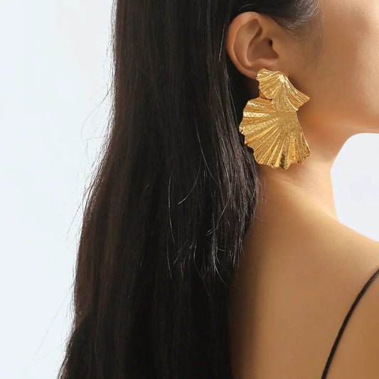 Textured Fan Earring