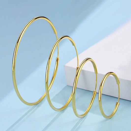 Stainless Steel Fashion Small Big Circle Hoop Earrings